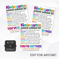 kindergarten parent survival kit